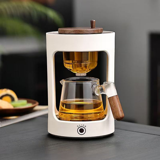 Automatic Lazy Tea Brewer with Infuser, Portable Glass Tea Set for Home & Office