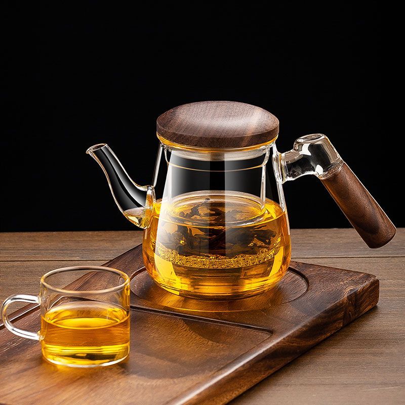 Smart Tea Warmer Set (Walnut) with 4 Cups