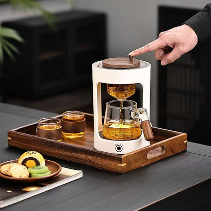 Automatic Lazy Tea Brewer with Infuser, Portable Glass Tea Set for Home & Office