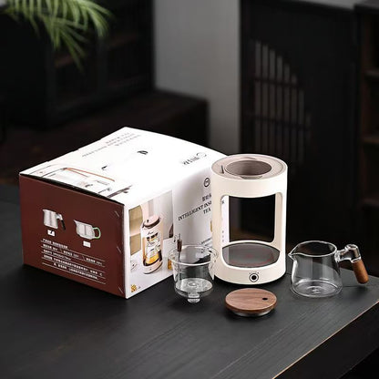 Automatic Lazy Tea Brewer with Infuser, Portable Glass Tea Set for Home & Office