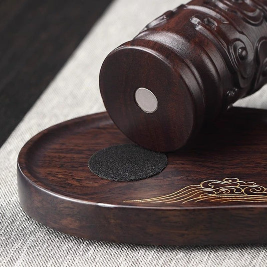 Hand-carved Solid Wood Tea Tool Holder, Traditional Chinese Tea Ceremony Decor