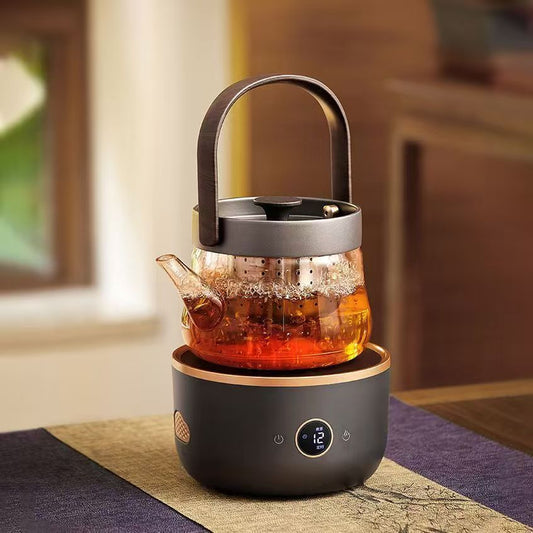 Luxury Smart Glass Teapot with Heater, Automatic Tea Extractor for Puer & Aged Tea