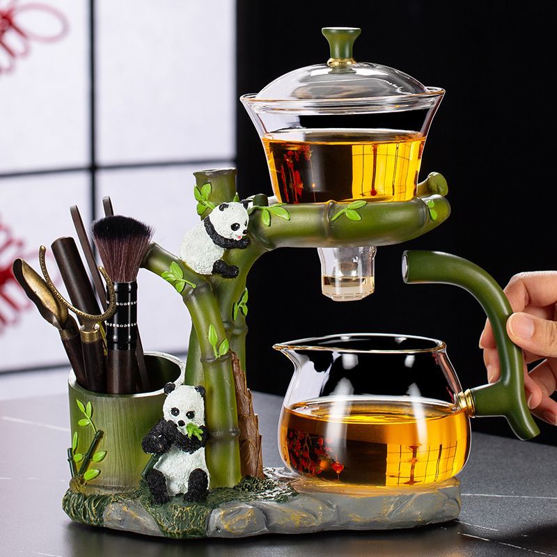 Panda Bamboo Automatic Tea Set