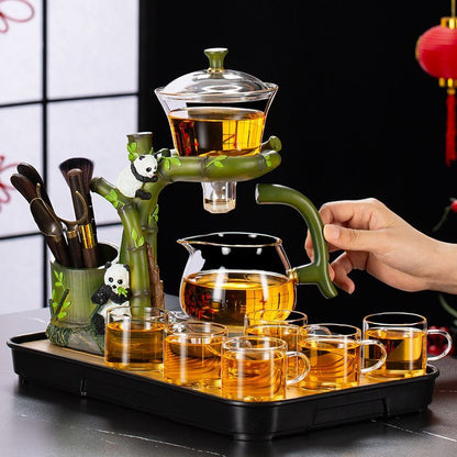 Panda Bamboo Automatic Tea Set