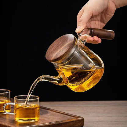 Smart Tea Warmer Set (Walnut) with 4 Cups