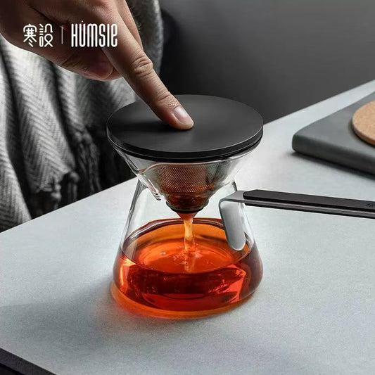 Mystic Magnetic Tea Carafe | Heat-Resistant Glass One-Touch Filter Teapot