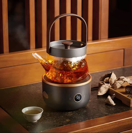 Luxury Smart Glass Teapot with Heater, Automatic Tea Extractor for Puer & Aged Tea